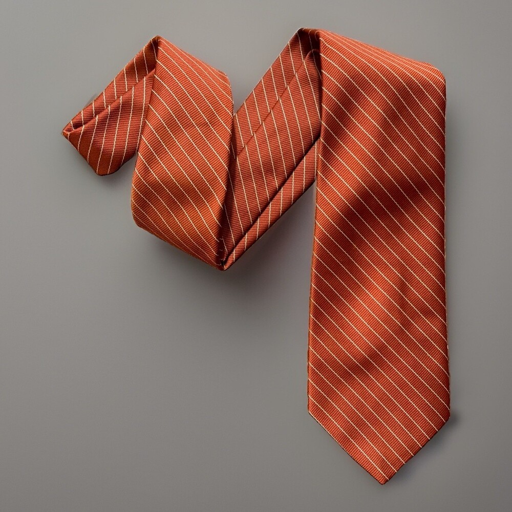 Vintage Missoni Burnt Orange Stripe Tie Italian Euc